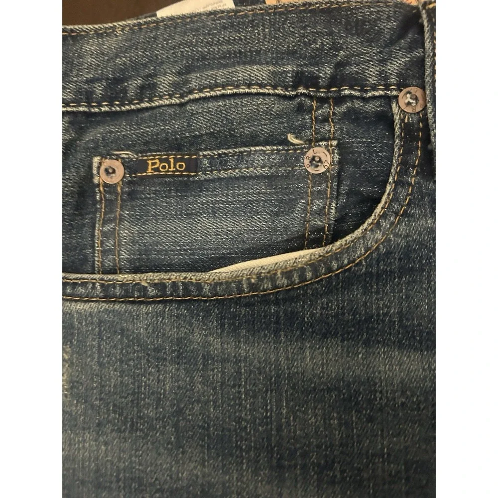 Polo Ralph Lauren Sullivan Slim Jeans Mens 34X32  Blue Stretch Denim